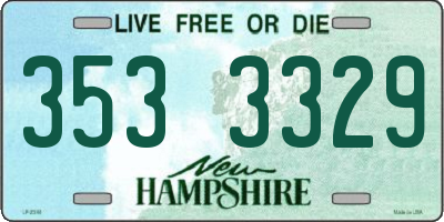 NH license plate 3533329