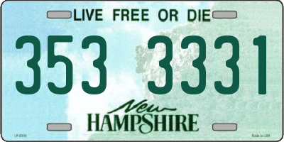 NH license plate 3533331