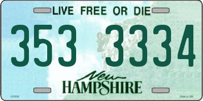 NH license plate 3533334