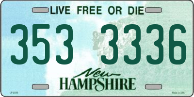 NH license plate 3533336