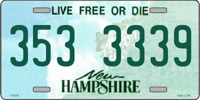 NH license plate 3533339