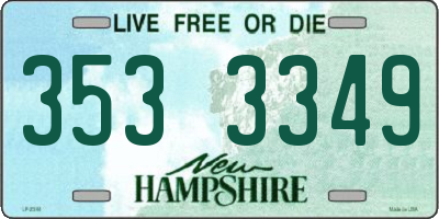 NH license plate 3533349