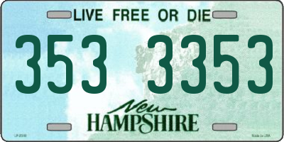 NH license plate 3533353