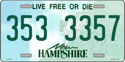 NH license plate 3533357