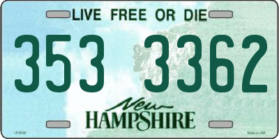 NH license plate 3533362