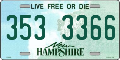 NH license plate 3533366