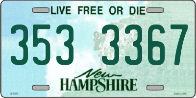 NH license plate 3533367