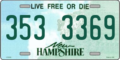 NH license plate 3533369