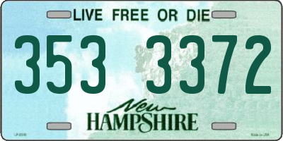 NH license plate 3533372