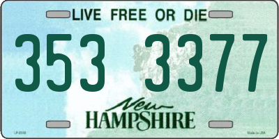 NH license plate 3533377