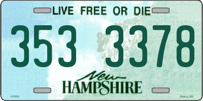 NH license plate 3533378