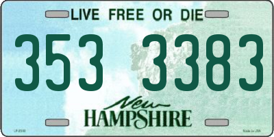 NH license plate 3533383