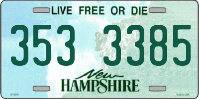 NH license plate 3533385