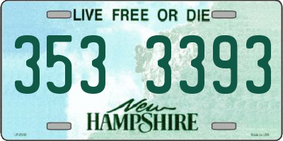 NH license plate 3533393