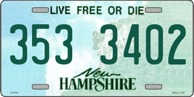 NH license plate 3533402