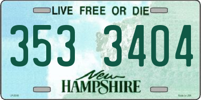 NH license plate 3533404