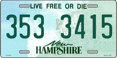 NH license plate 3533415
