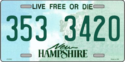 NH license plate 3533420