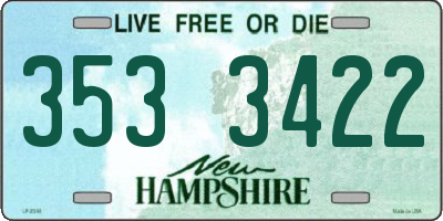 NH license plate 3533422