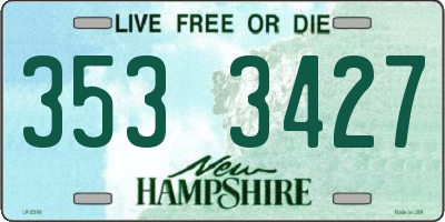 NH license plate 3533427