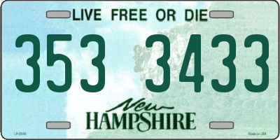NH license plate 3533433