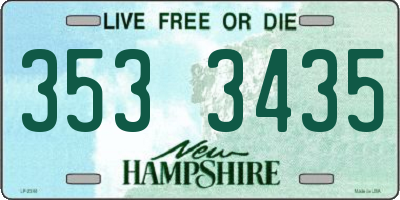 NH license plate 3533435