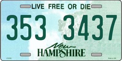NH license plate 3533437