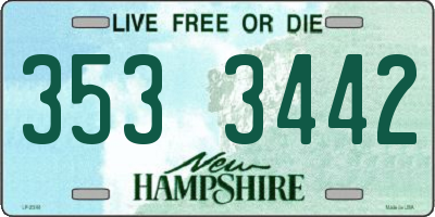 NH license plate 3533442