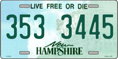 NH license plate 3533445