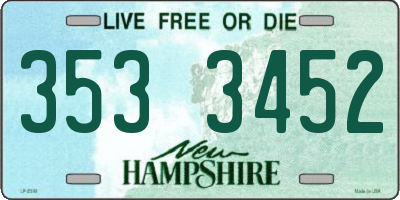 NH license plate 3533452