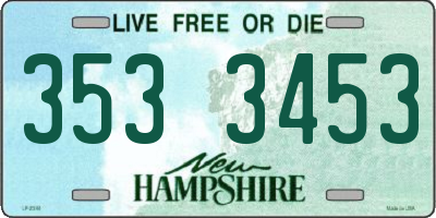 NH license plate 3533453