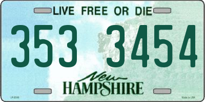 NH license plate 3533454