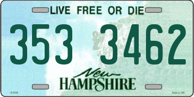 NH license plate 3533462
