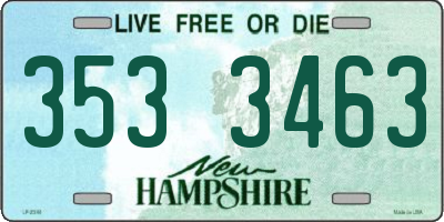 NH license plate 3533463