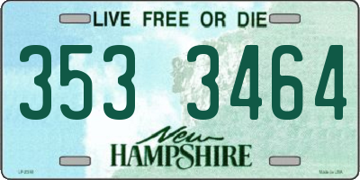NH license plate 3533464
