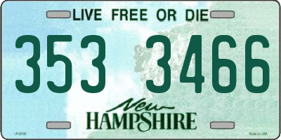NH license plate 3533466