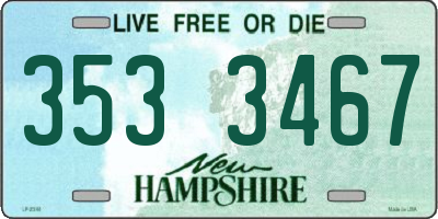 NH license plate 3533467