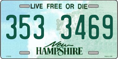 NH license plate 3533469