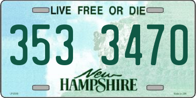 NH license plate 3533470