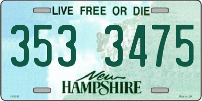 NH license plate 3533475