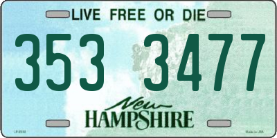 NH license plate 3533477