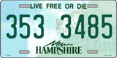 NH license plate 3533485