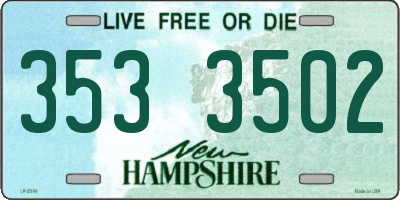 NH license plate 3533502