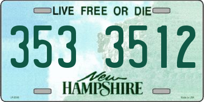NH license plate 3533512