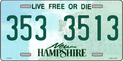 NH license plate 3533513