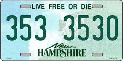 NH license plate 3533530