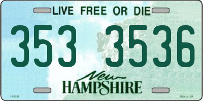 NH license plate 3533536
