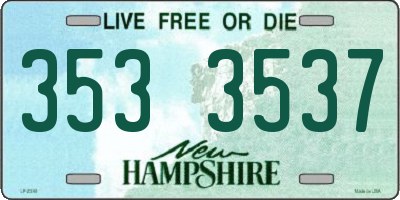 NH license plate 3533537