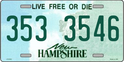 NH license plate 3533546