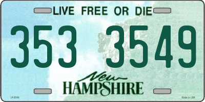 NH license plate 3533549